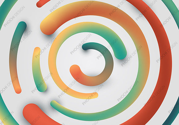 Download 3D Bright Rounded Lines Circles Pattern - Lines Collection