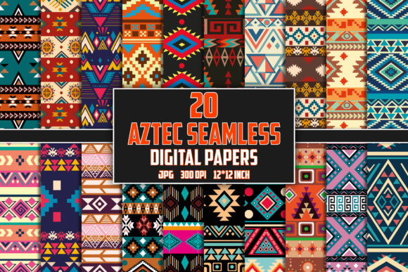 Download Aztec Digital Paper Bundle Jpg - Jpg Collection
