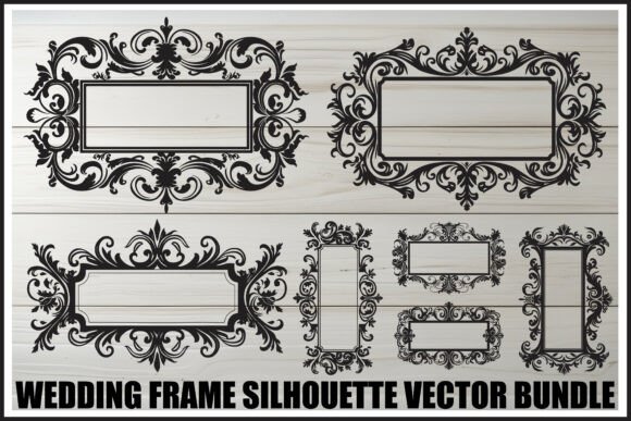 Download Wedding Frame Silhouette Bundle - Premium Resources