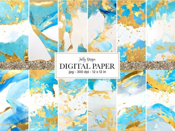 Download Blue and Gold Abstract Textures Paper - Abstract textures Collection
