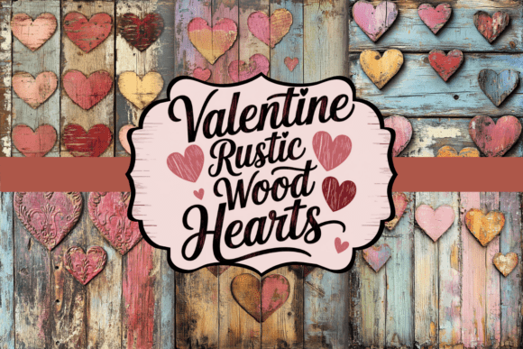 Download Valentine Rustic Wood Hearts - Premium Resources