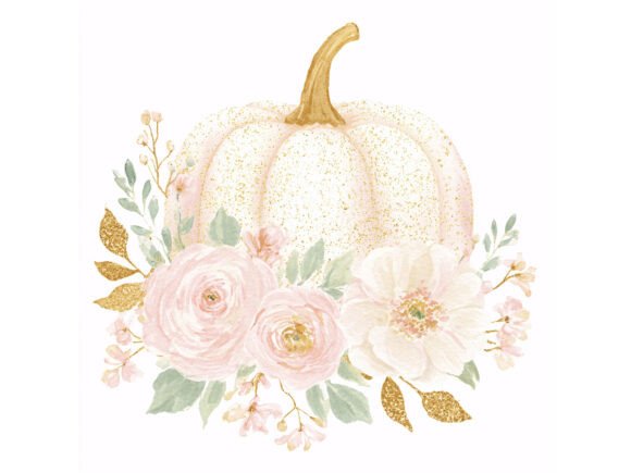 Download 20 JPG White Pumpkin Floral Set - Jpg Collection